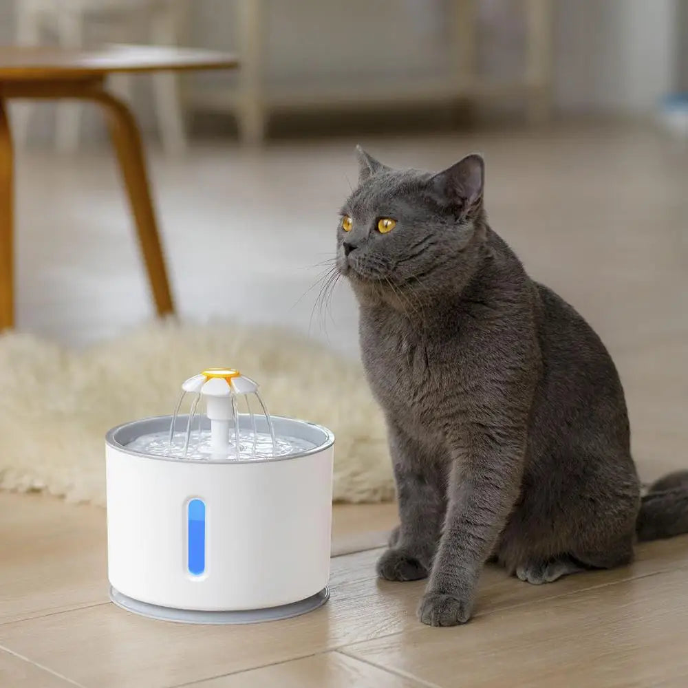 Automatic Pet Cat Water Fountain with LED Lighting - Bark & Meow Emporium