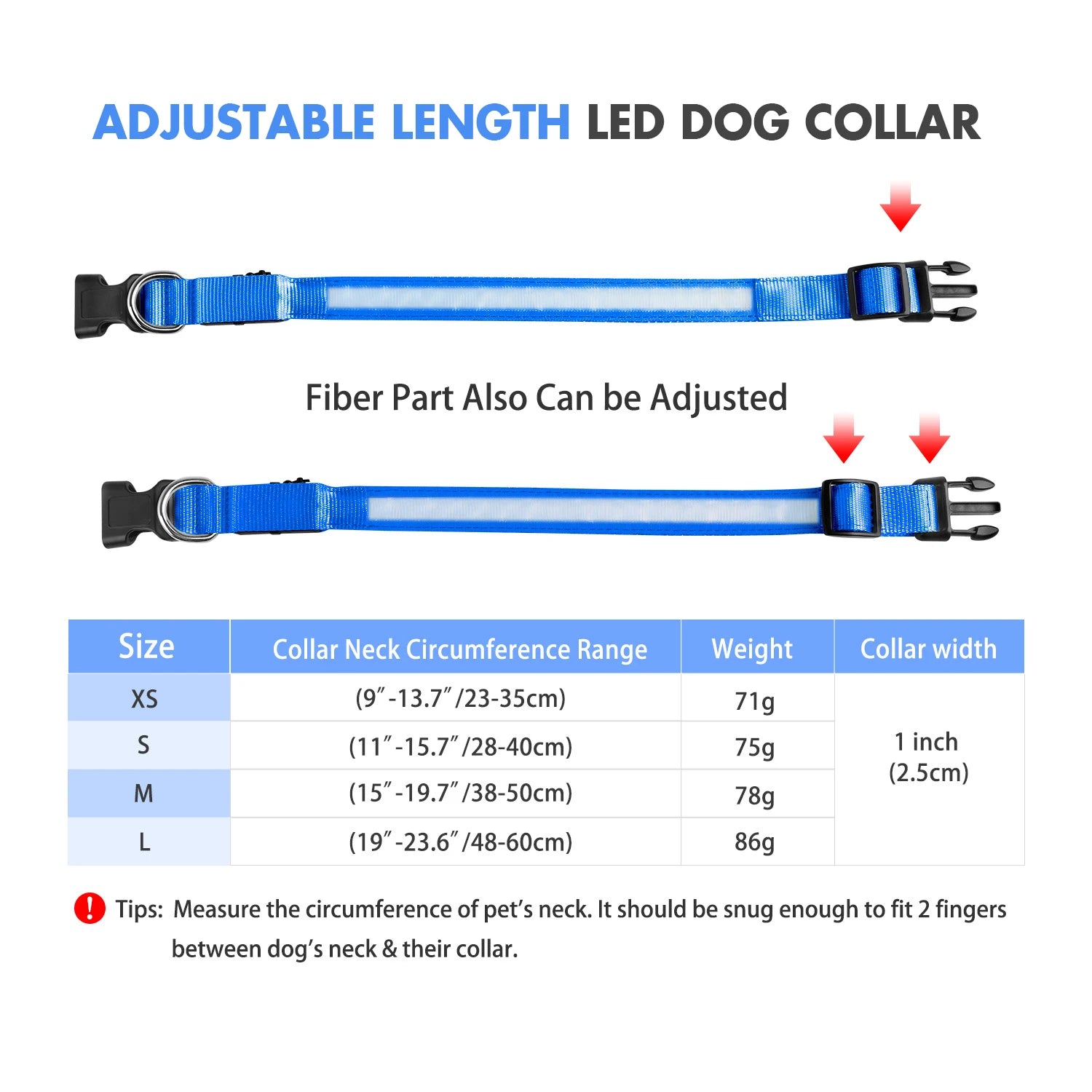 Luminous Pet Supplies Dog Collar Waterpoof Safety Collars - Bark & Meow Emporium
