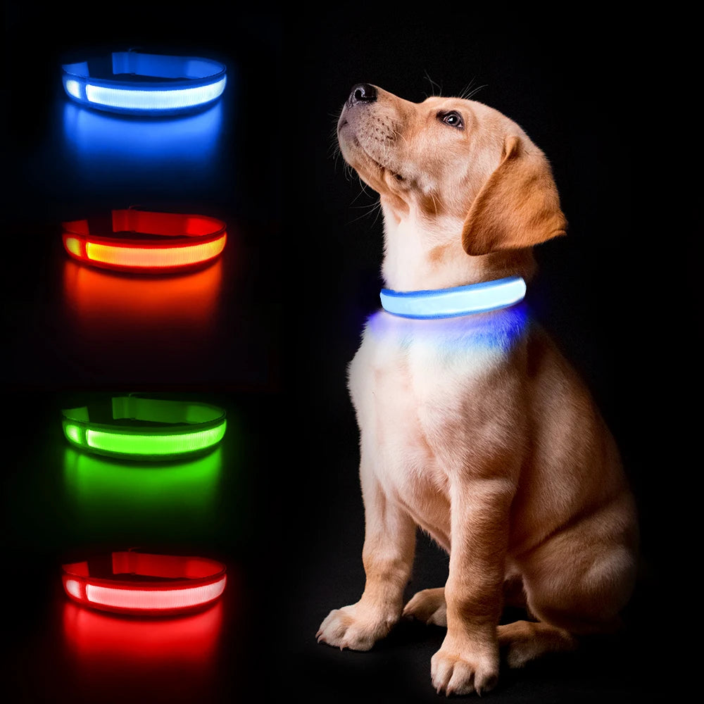 Waterpoof Safety Glow Necklace Flashing Lighting Up Collars - Bark & Meow Emporium