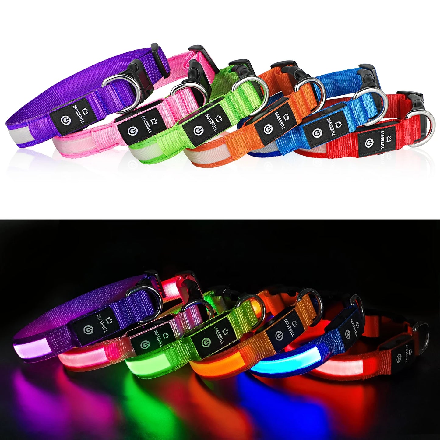 Pet Luminous Flashing Necklace Led Collars - Bark & Meow Emporium