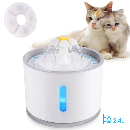 Automatic Pet Cat Water Fountain with LED Lighting - Bark & Meow Emporium