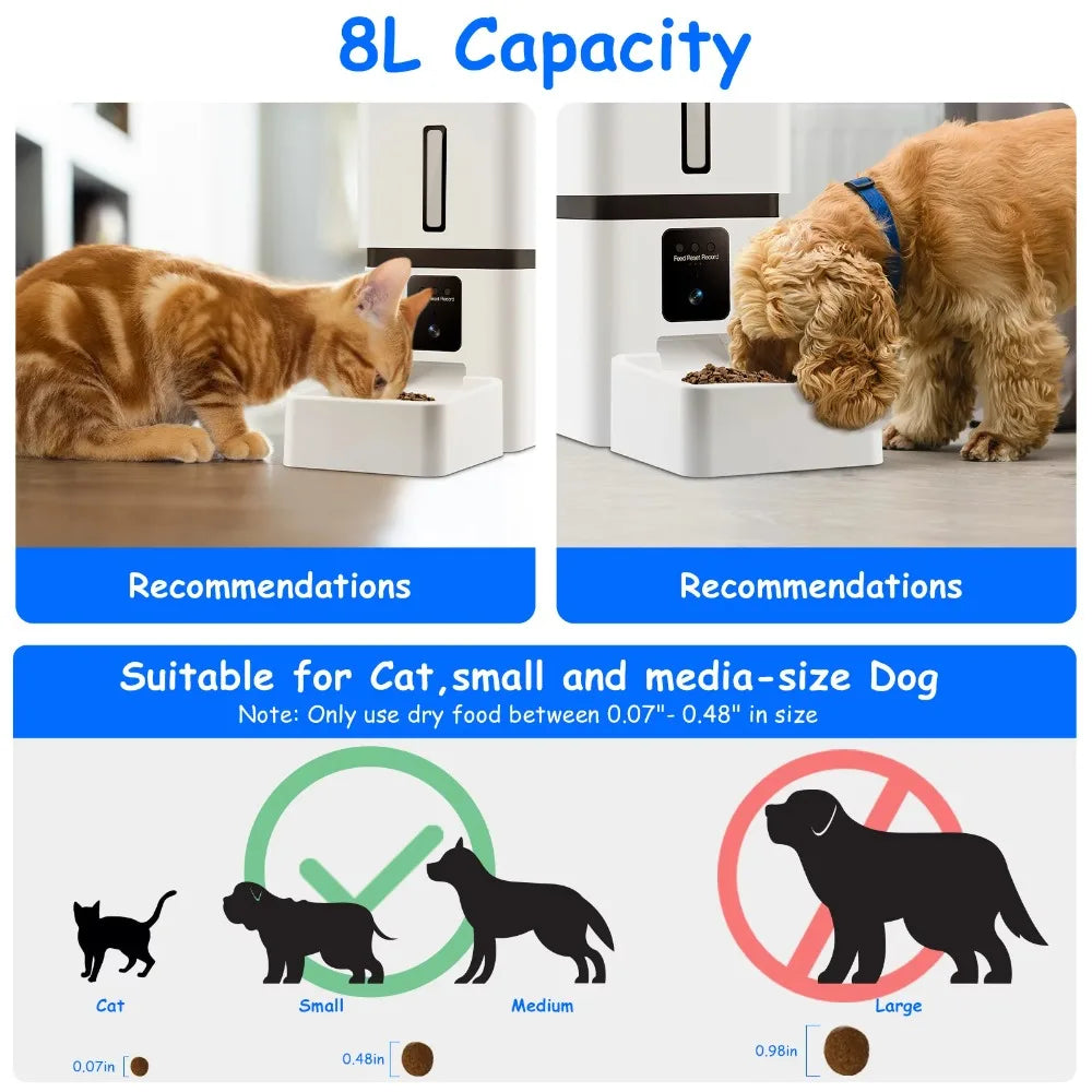 Automatic Pet Feeders with Fountain Drinking Bowl - Bark & Meow Emporium