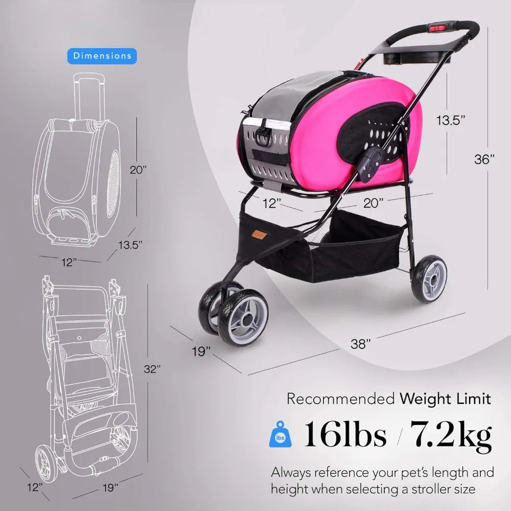 Compact 5-in-1 Convertible and Foldable Small Pet Carrier