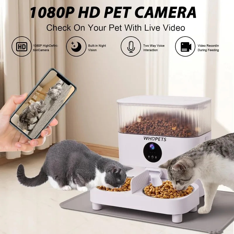 Automatic Cat Feeders 5G WiFi Cat Food Dispenser - Bark & Meow Emporium