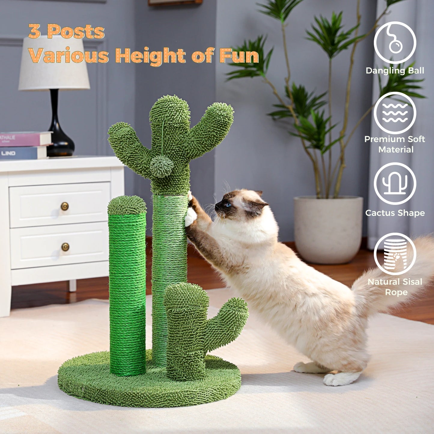 Cute Cactus Tree Toy - Bark & Meow Emporium