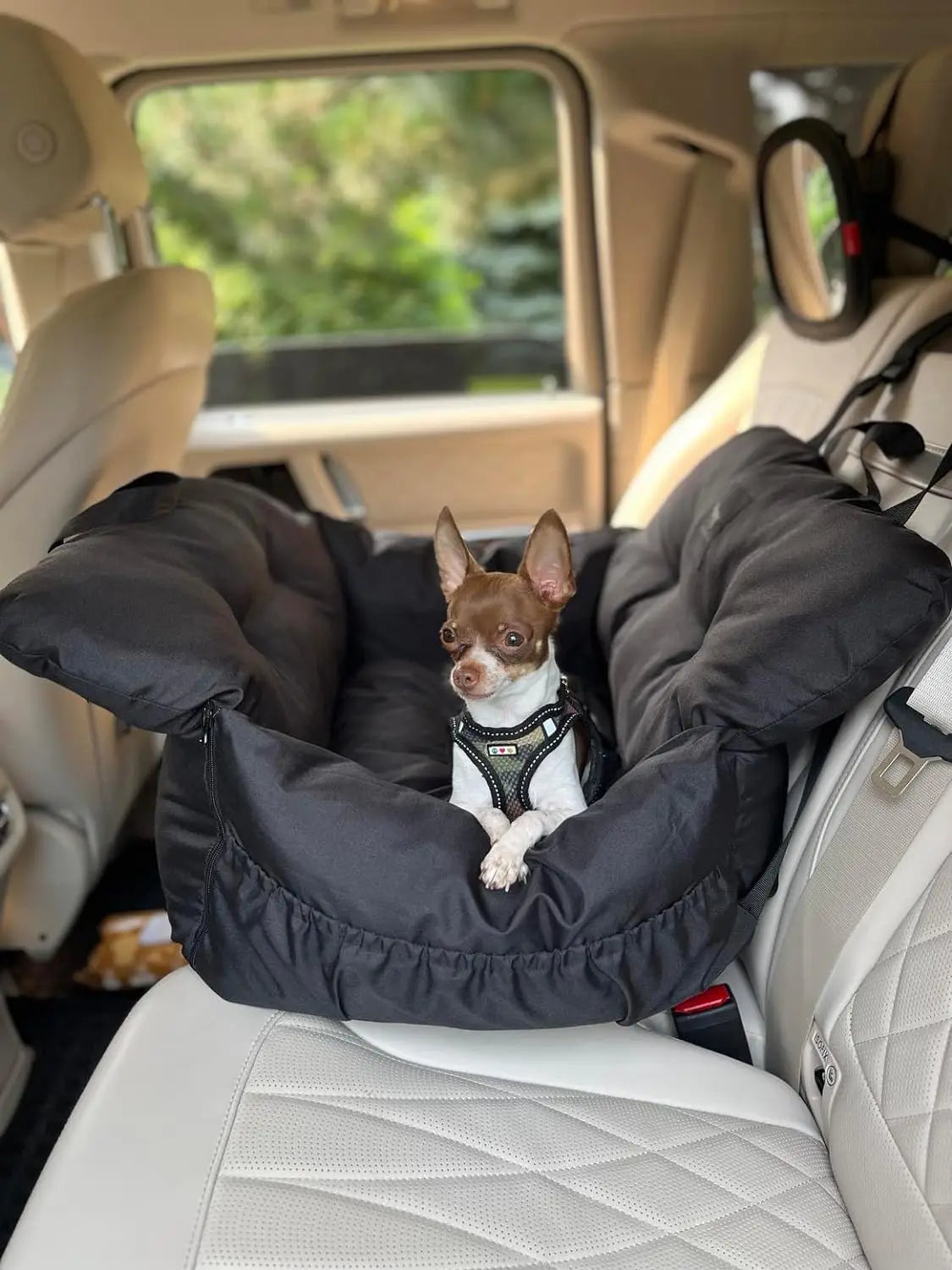 Premium Dog Car Seat & Booster Seat for Small & Medium Pets Under 30lbs