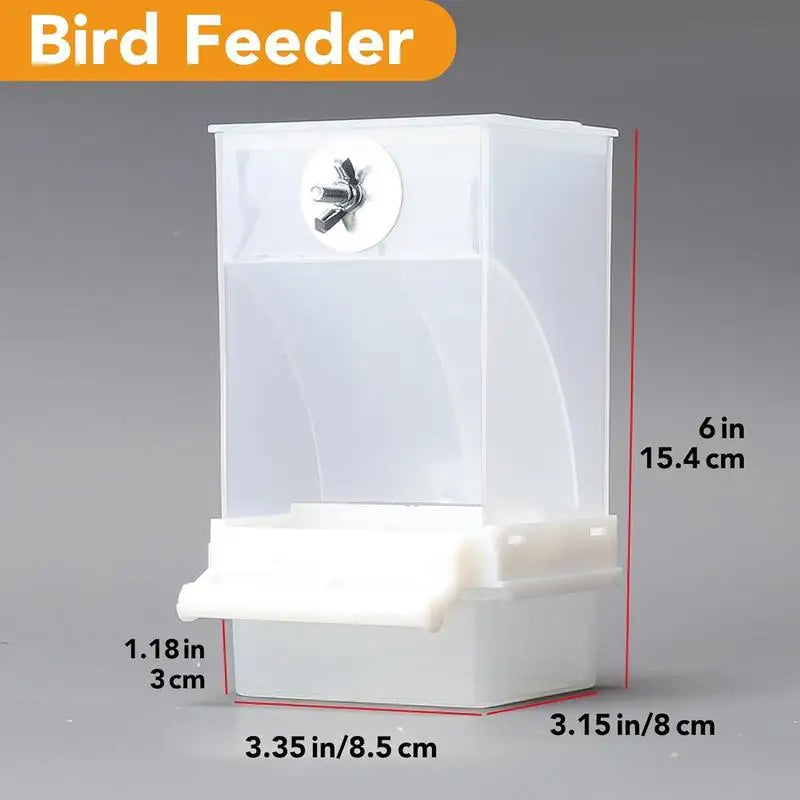 Parrot Bird Automatic Feeder Feeding Dish Easy Cleaning