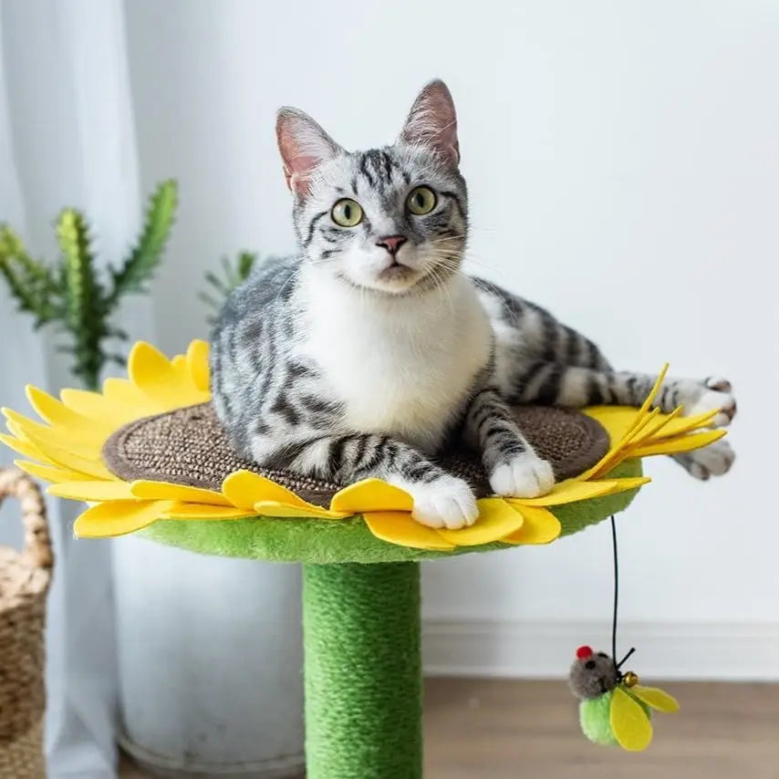 Sun Flower Scratching Post - Bark & Meow Emporium