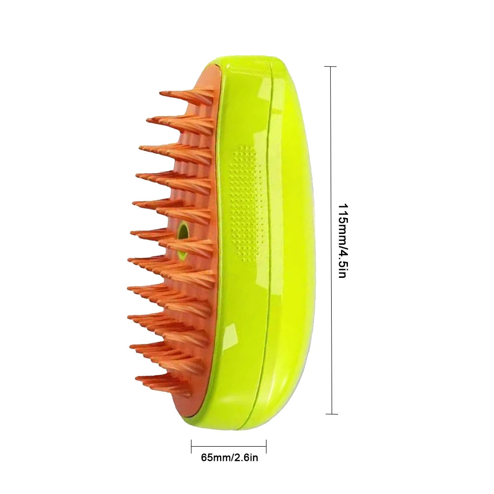 3 in 1 Self Cleaning Steam Pet Brush for Massage Hair Remover - Bark & Meow Emporium