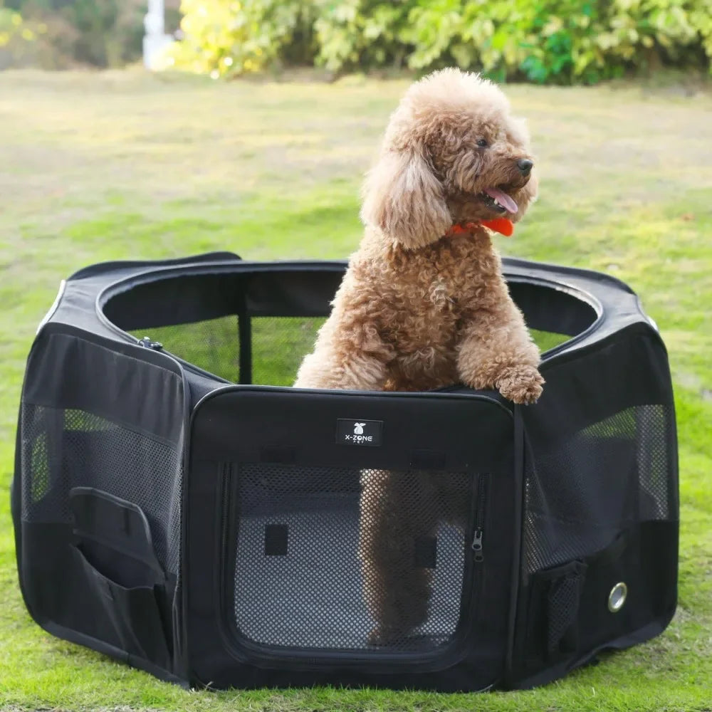 Portable Foldable Pet Dog Cat Playpen Crates - Bark & Meow Emporium