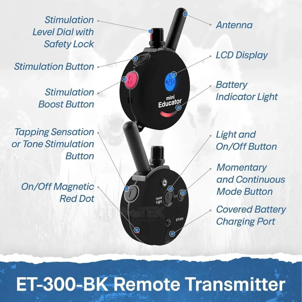 Electronic Training Collars with Remote Control - 1/2 Mile Range, Waterproof, Rechargeable - Bark & Meow Emporium