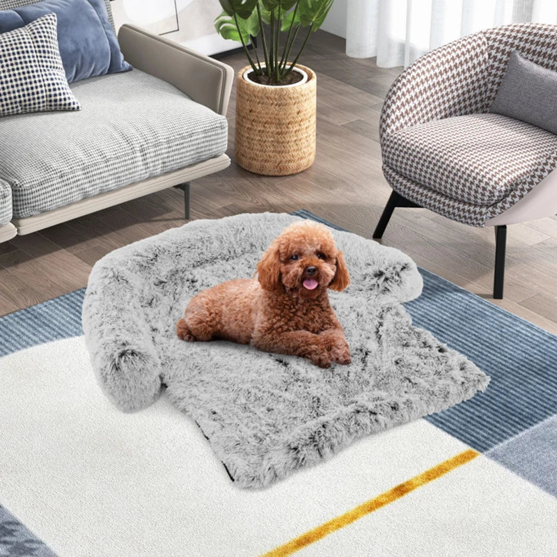 Soft Cozy Pet Dog Bed with Removable Washable Cover Furniture Protector - Bark & Meow Emporium