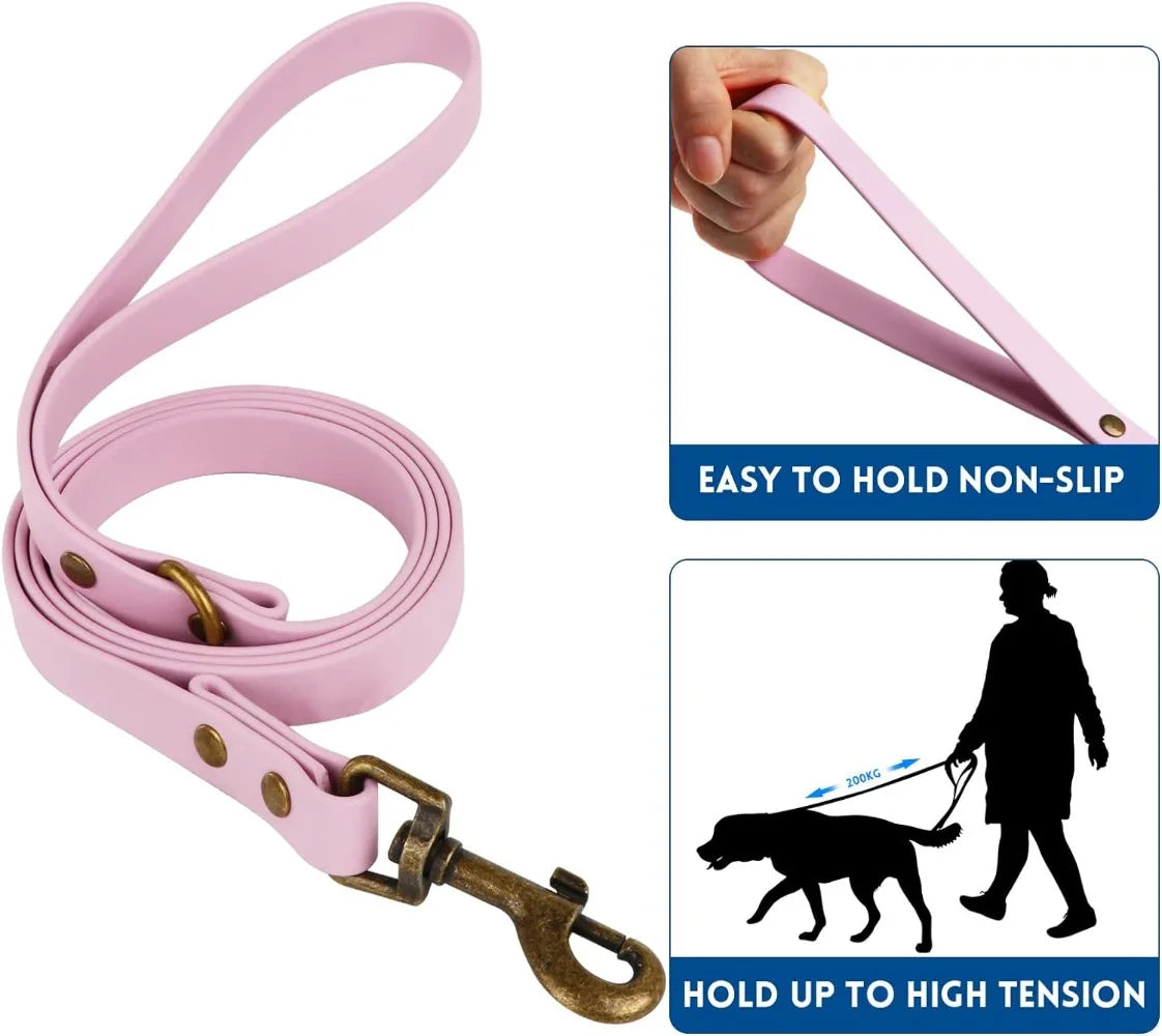 Dog Collar and Leash Set Combination Adjustable Durable Pet Collar with Dog Leash