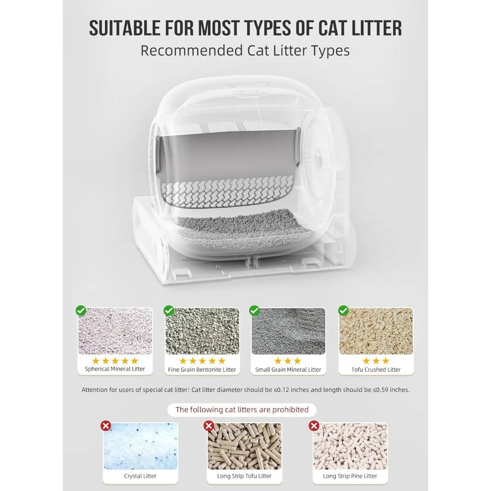 Automatic Cat Litter Box With Mat & Liners - Bark & Meow Emporium