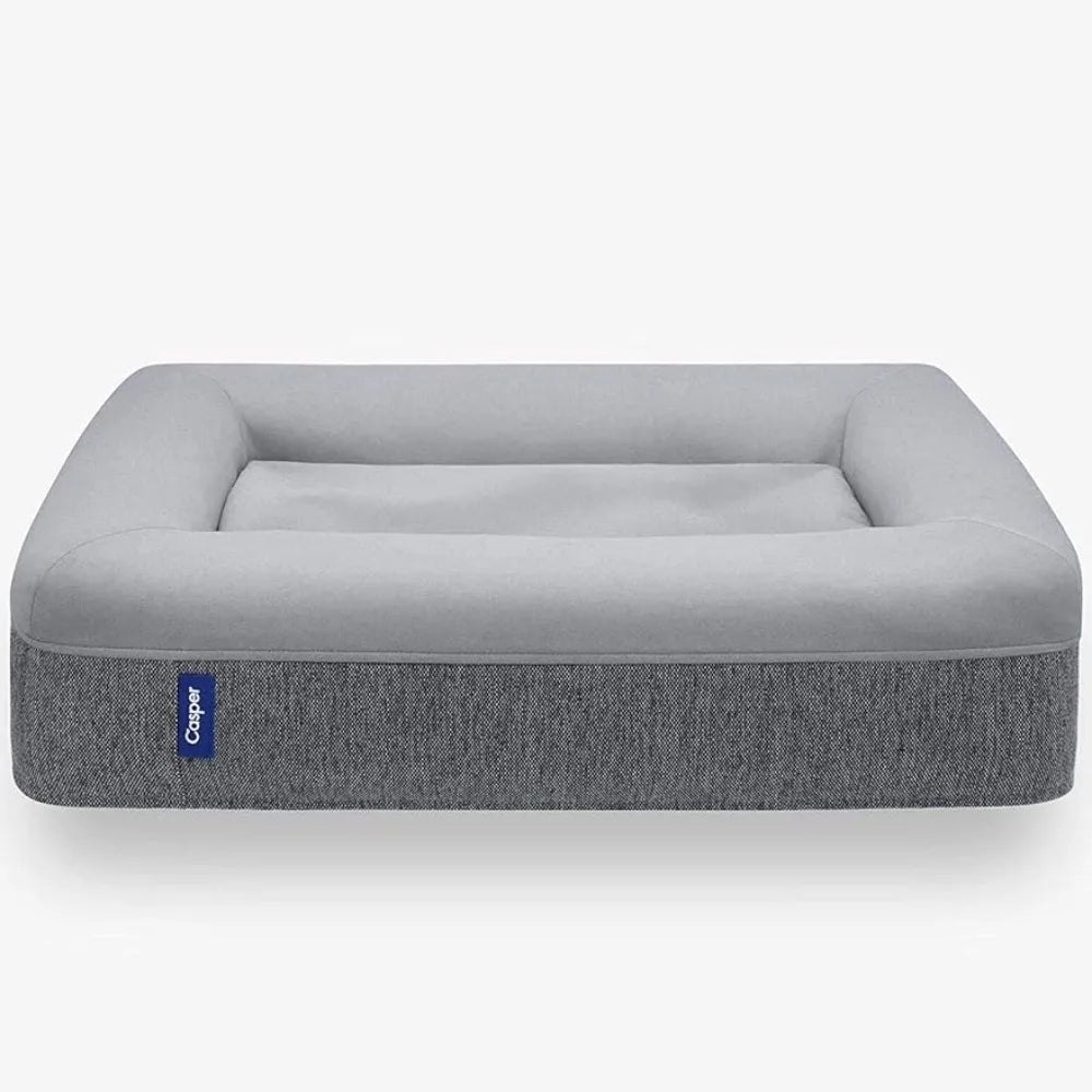 Gray Pet Bed  Medium Plush Memory Foam Cushion - Bark & Meow Emporium