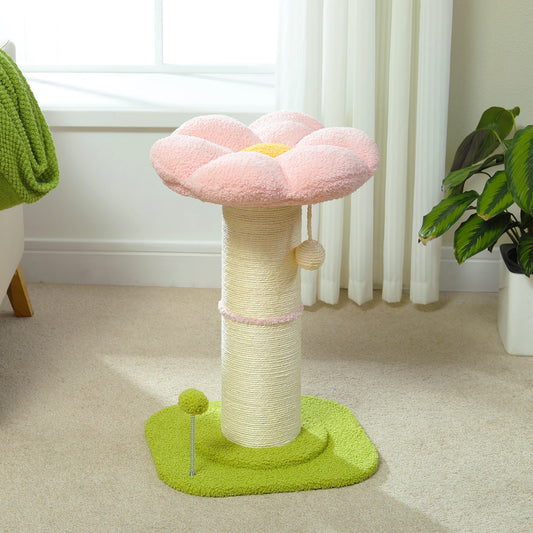 Small Cat Tree Flower  Scratching Post - Bark & Meow Emporium