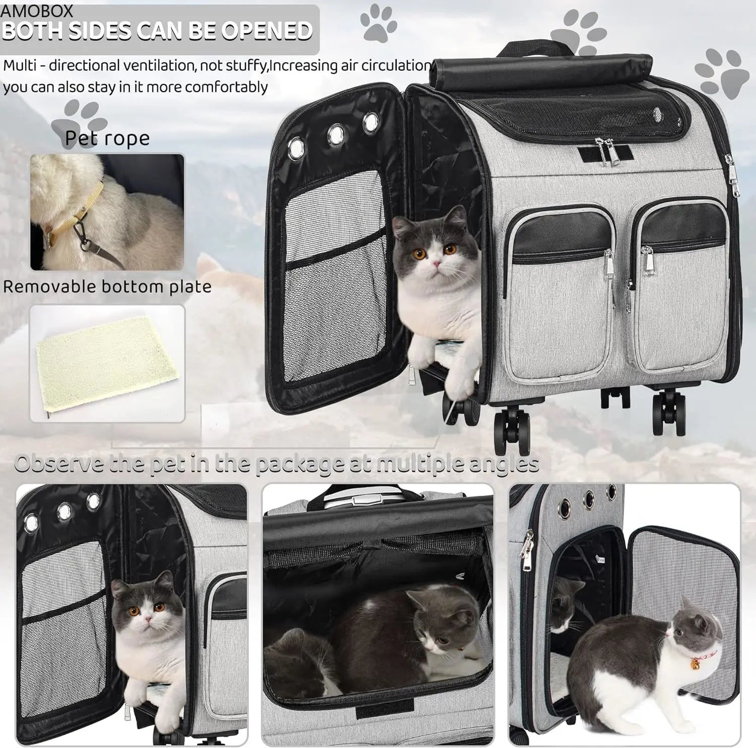 Pet Carrier Backpack -  multiple angles