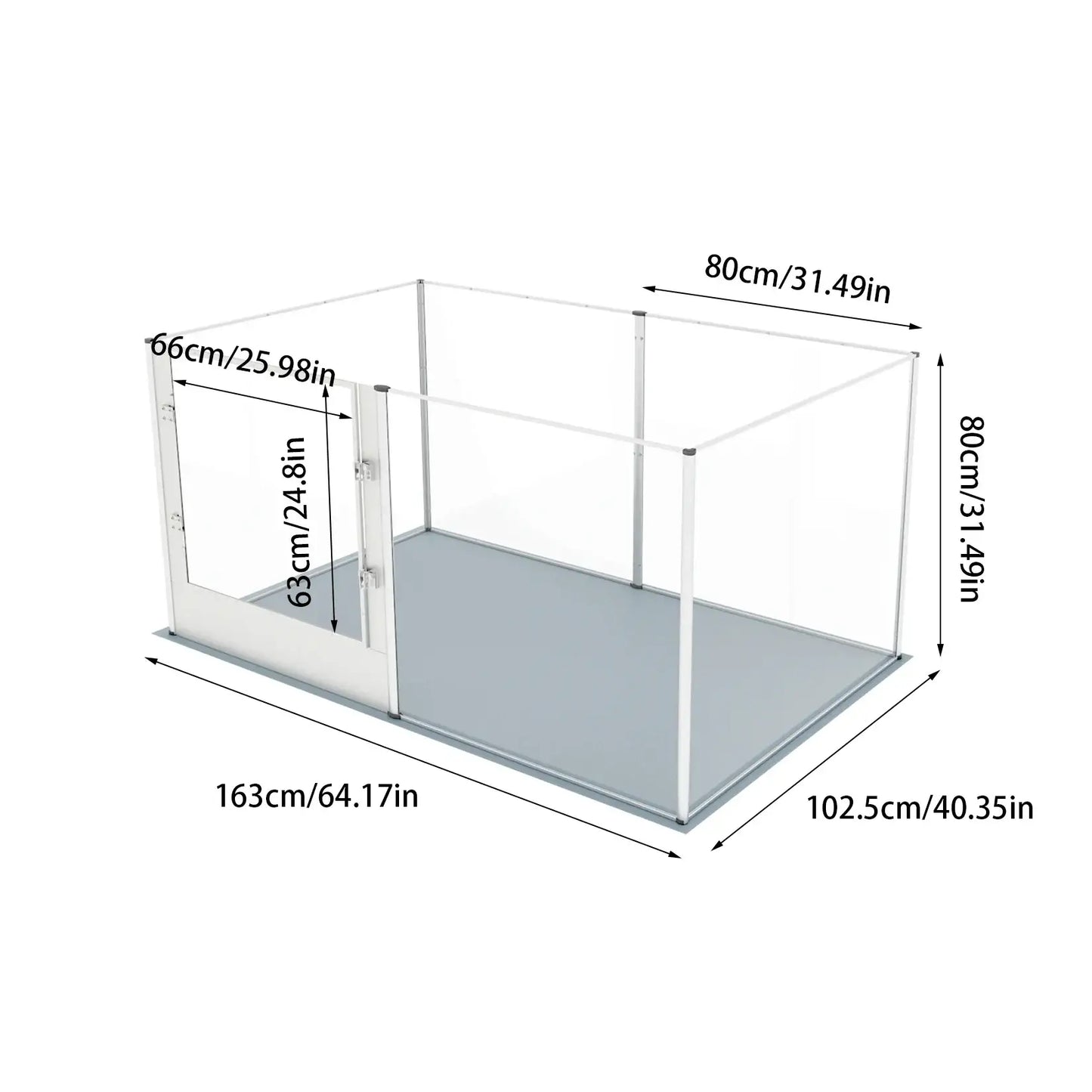 6 Panels Large Acrylic Dog Playpen Fence for Indoor - Bark & Meow Emporium