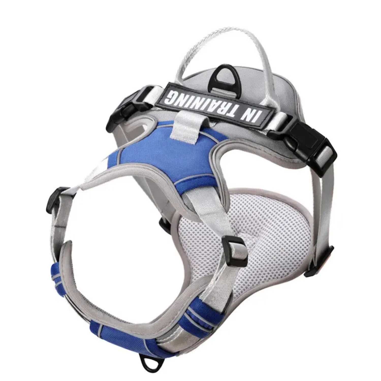 New Breathable Reflective Personalized Nylon Adjustable Dog Harness Vest for Medium and Large Dogs with Leash - Bark & Meow Emporium