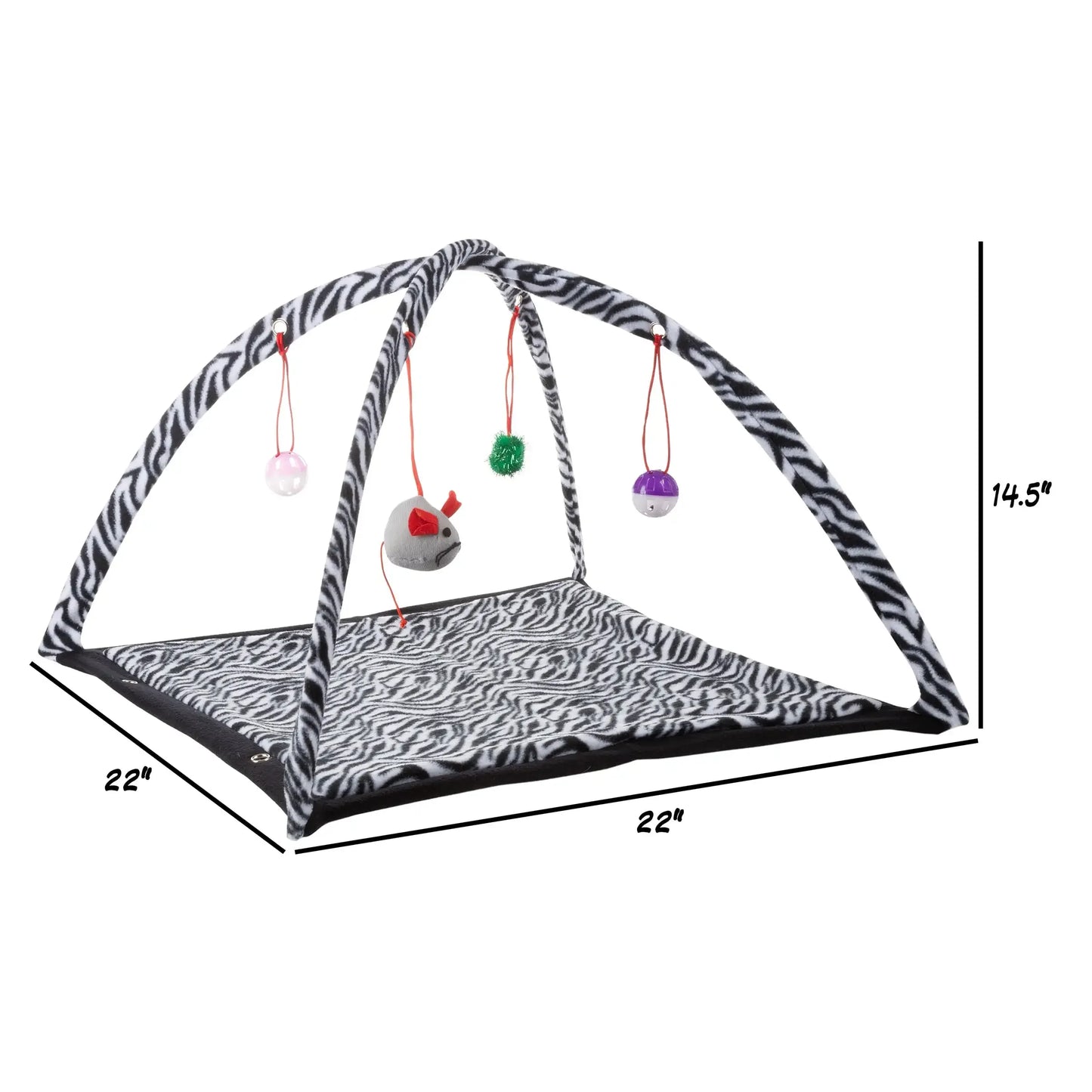 Cat Activity Center Interactive Play Area with Fleece Mat - Bark & Meow Emporium