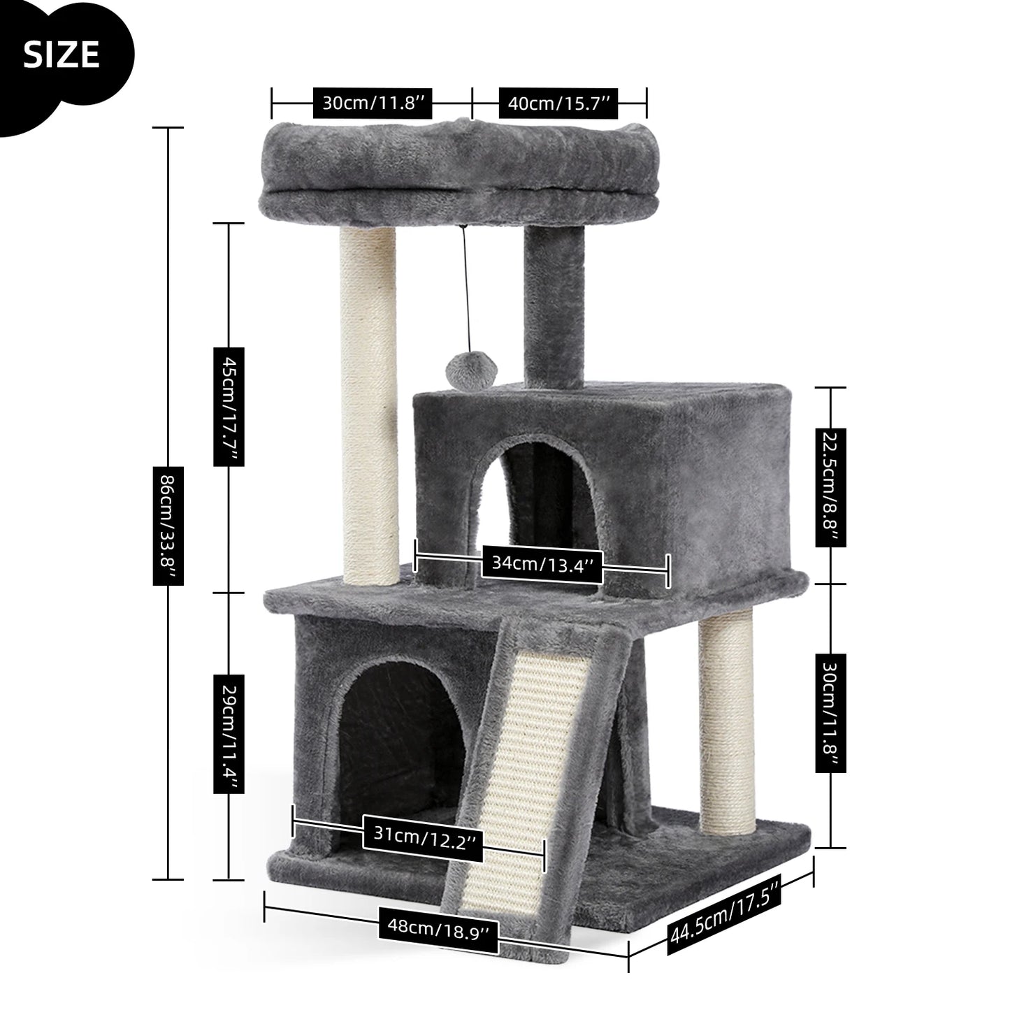 Climbing Kitten Activity Toys with Scratching Post - Bark & Meow Emporium