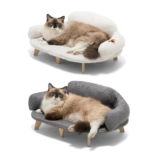 Cat Bed with Removable Washable Cover Elevated Cat Couch - Bark & Meow Emporium