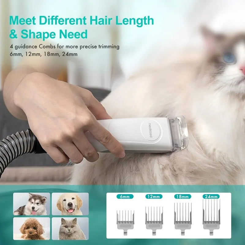 Pro Pet Grooming Kit & Vacuum Suction 99% Pet Hair - Bark & Meow Emporium