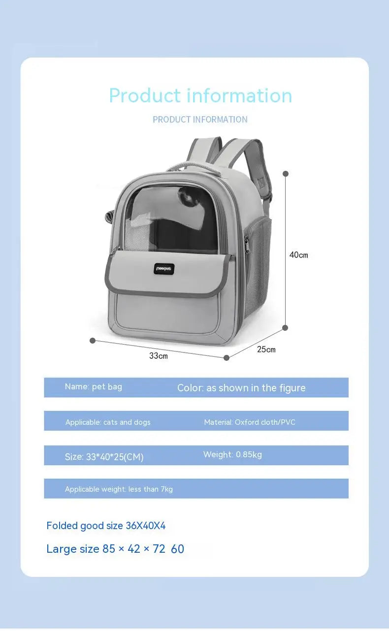 Portable Breathable Pet Backpack