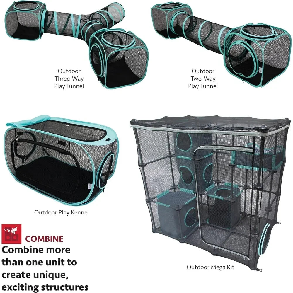 Indoor and Outdoor Mega Kit Cat Furniture  Kennel - Bark & Meow Emporium