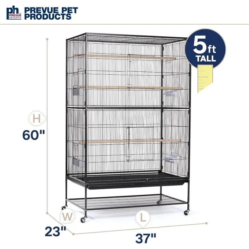 Wrought Iron Flight Cage with Stand - Bark & Meow Emporium