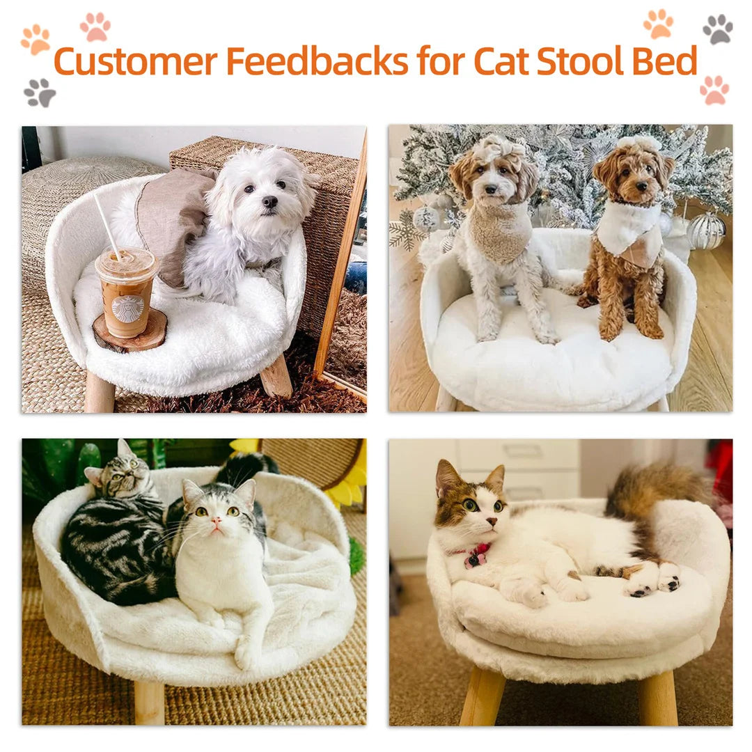 Luxury Pet Bed Soft Warm Plush Fabric Nesting Chair - Bark & Meow Emporium