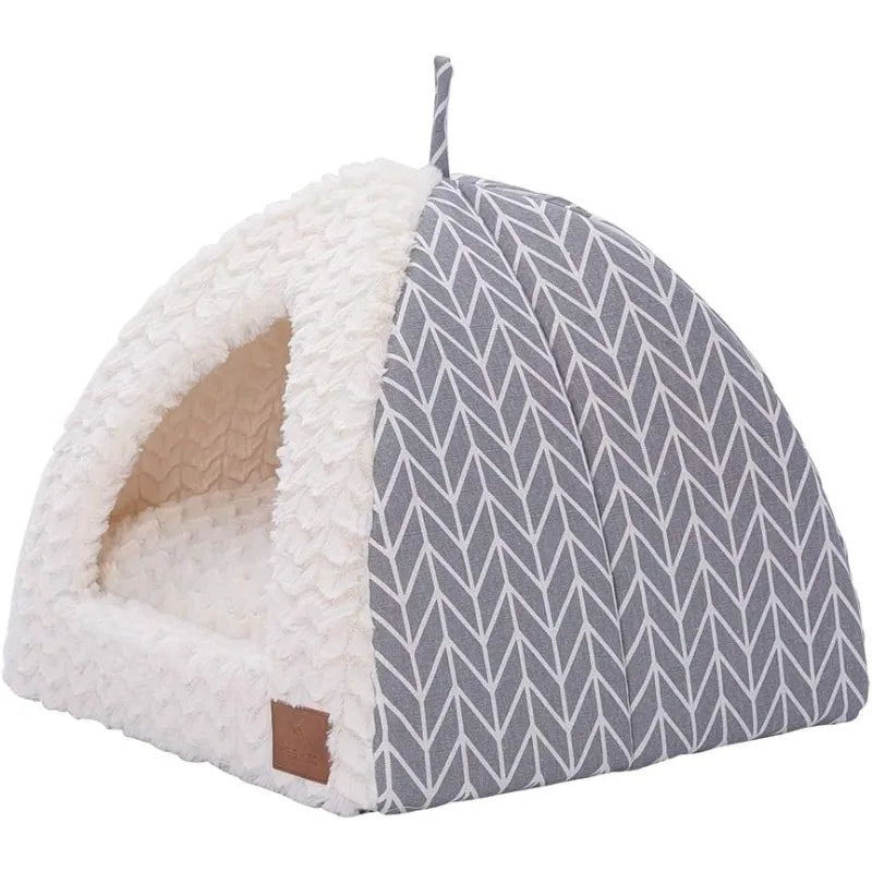 Tent Bed for Indoor Cat Machine Washable,Removable Cushion Cover - Bark & Meow Emporium