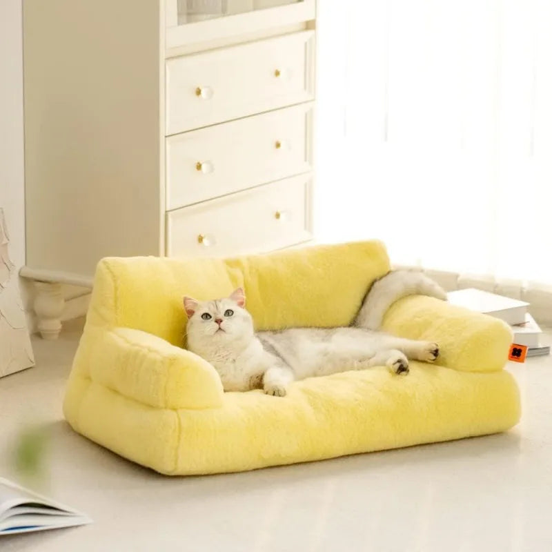 Washable Fluffy Pet Couch Bed - Bark & Meow Emporium