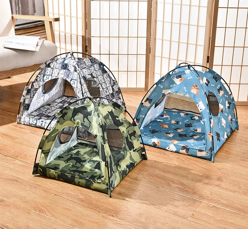 Portable Pet Tent House - Bark & Meow Emporium