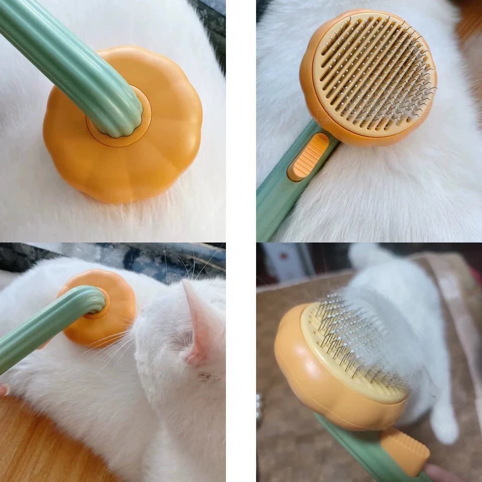 Cat Dog Brush Self Cleaning Slicker Brush  Accessories - Bark & Meow Emporium