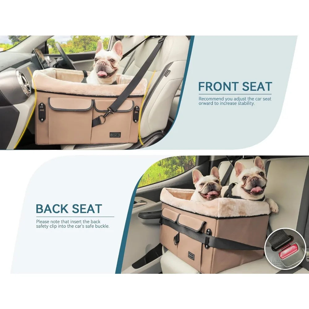 Booster Seat for Medium Dogs or 2 Small Dogs With Buckles - Bark & Meow Emporium