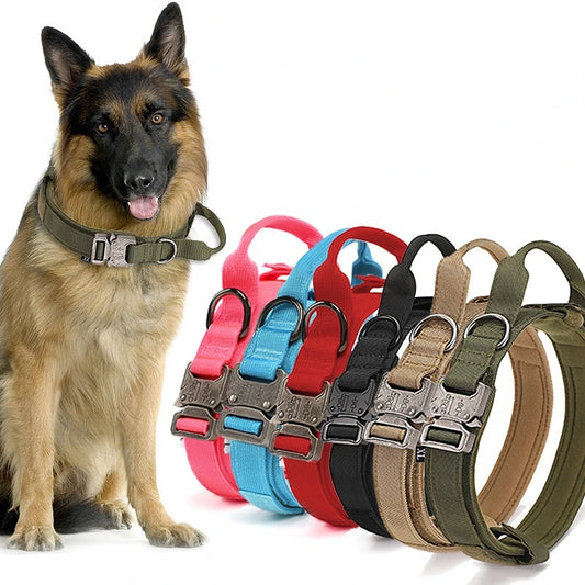 Military Tactical Dog Collar Nylon Adjustable Durable - Bark & Meow Emporium