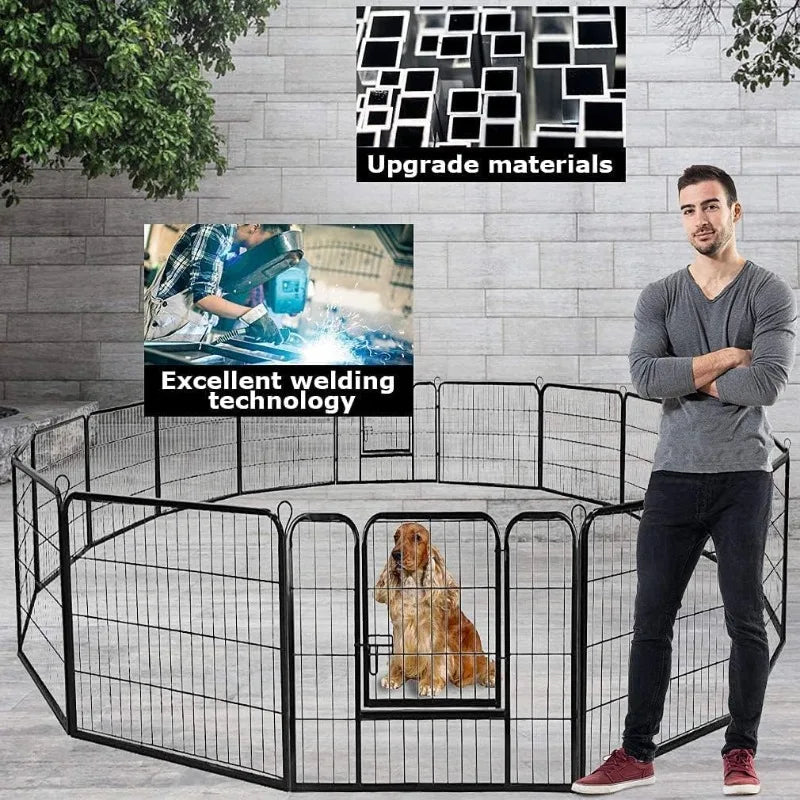 Best Pet Playpen  Fence 40 inch Height 16 Panels for Outdoor Exercise