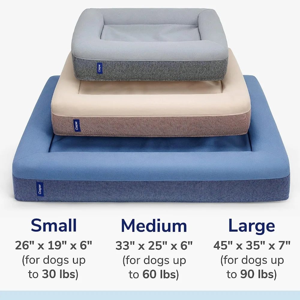 Gray Pet Bed  Medium Plush Memory Foam Cushion - Bark & Meow Emporium