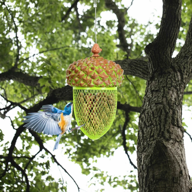 Wild Bird Acorn Shape Feeder For Outdoor Hanging Food Dispenser - Bark & Meow Emporium