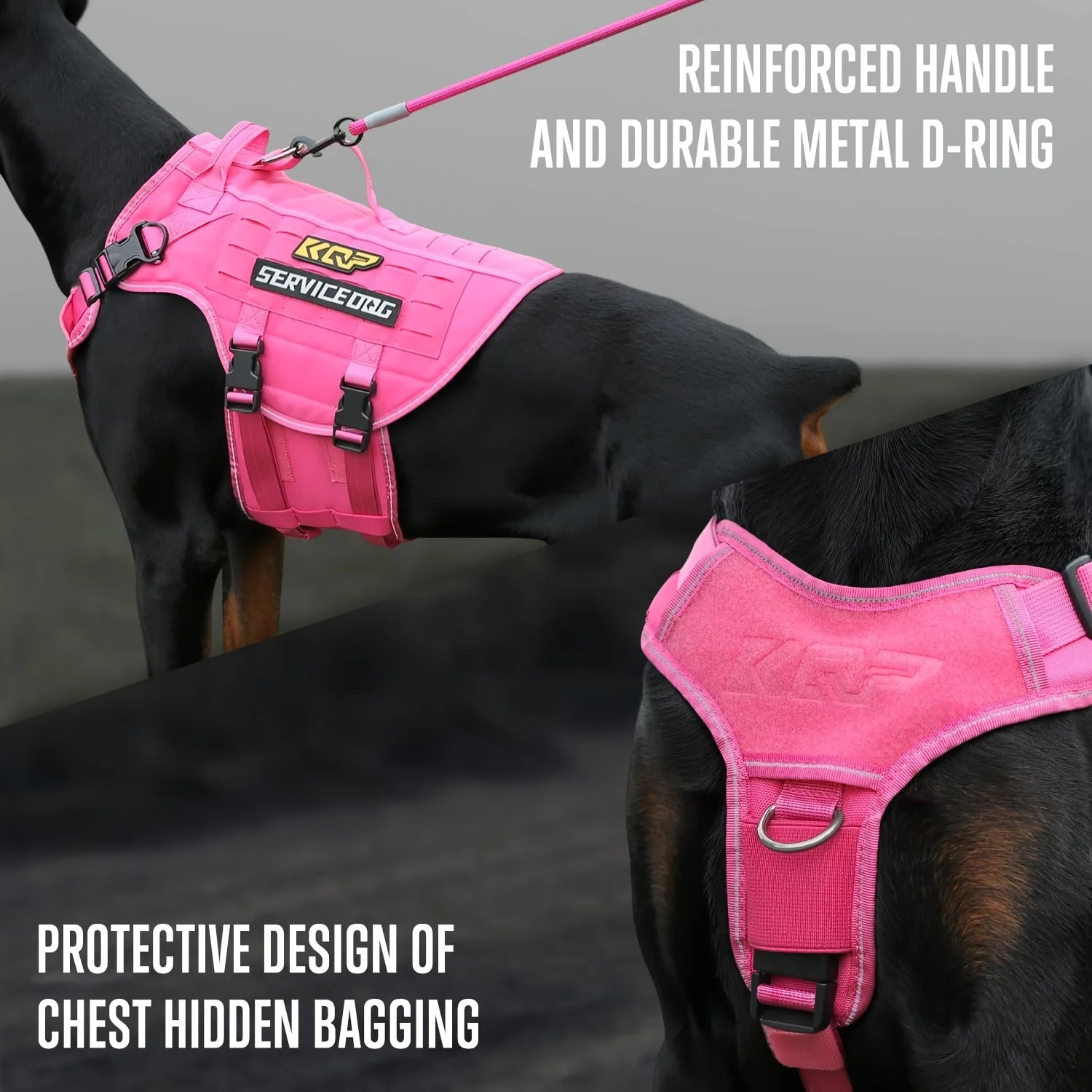 Tactical Dog Harness Reflective Pet Walking Hiking Training - Bark & Meow Emporium