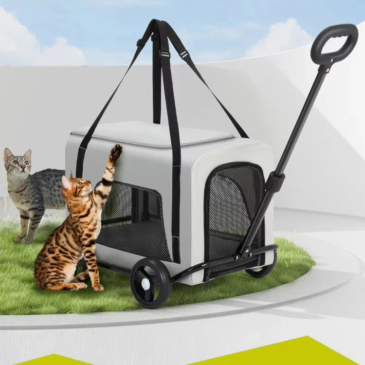 Wholesale Lightweight 4-Wheel Pet Travel Trolley - Bark & Meow Emporium