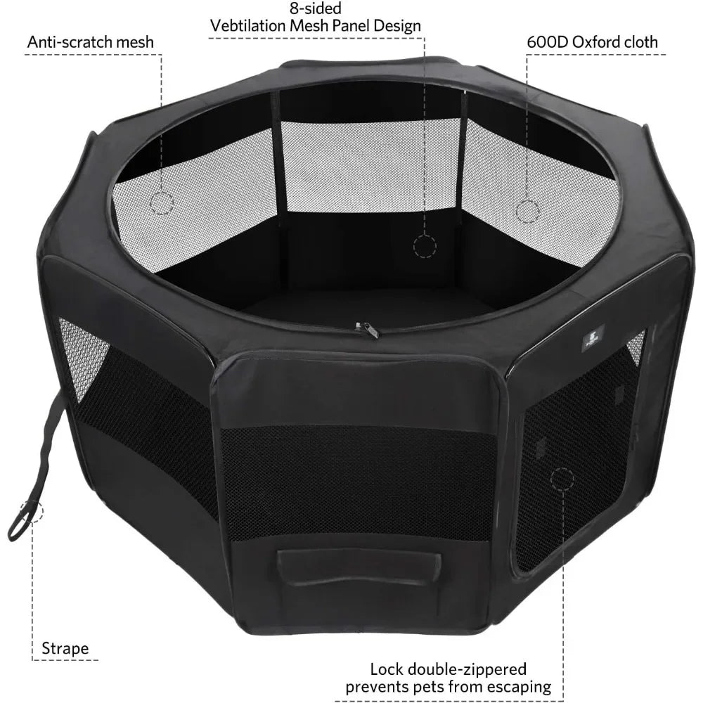 Portable Foldable Pet Dog Cat Playpen Crates - Bark & Meow Emporium