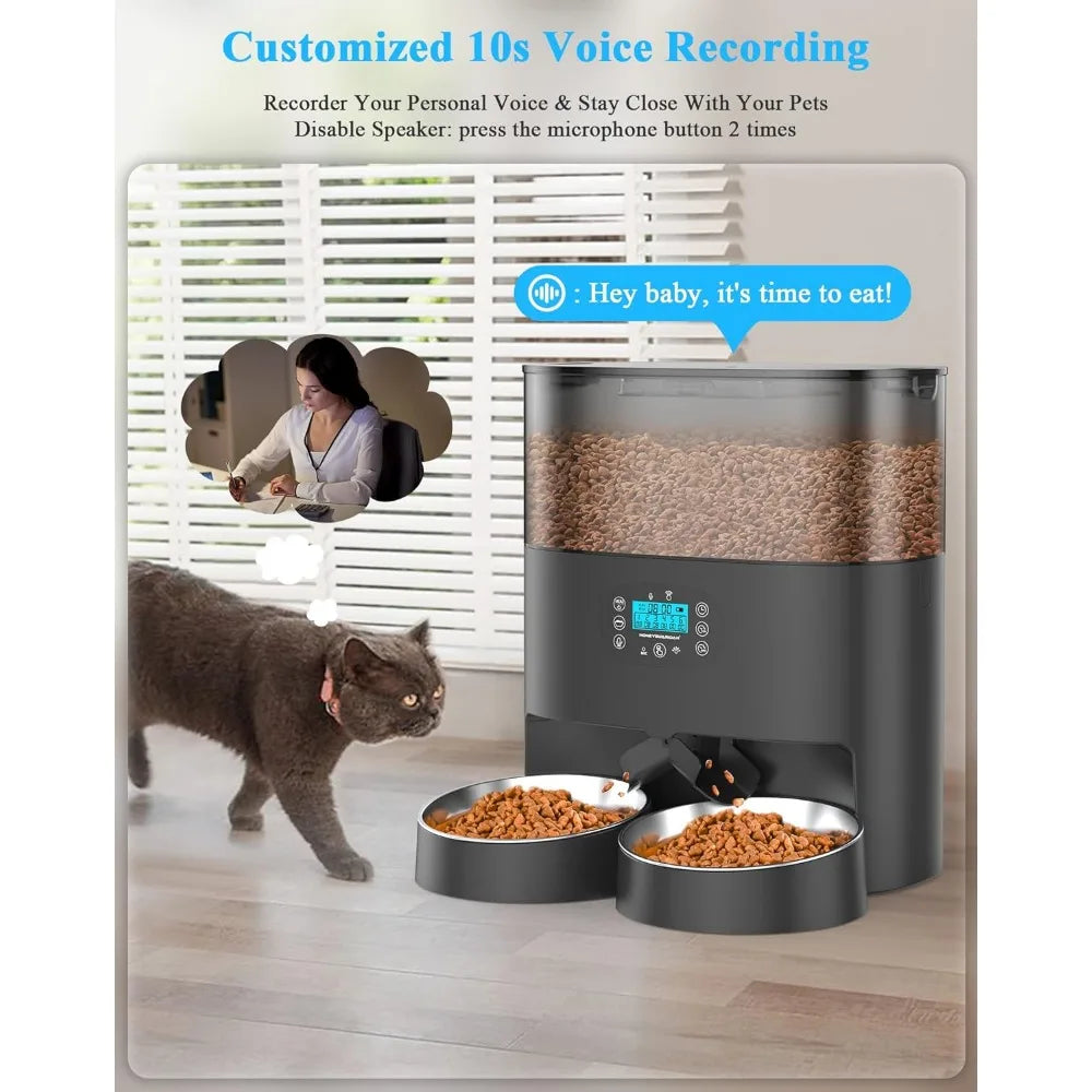 WiFi Enabled Smart Pet Feeder Timed Pet Food Dispenser - Bark & Meow Emporium