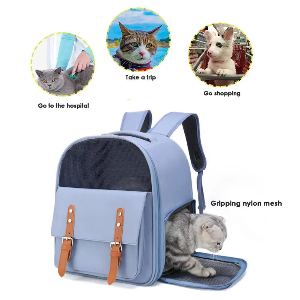 Convenient Zipper Closure Portable  Oxford Cloth Cat Backpack