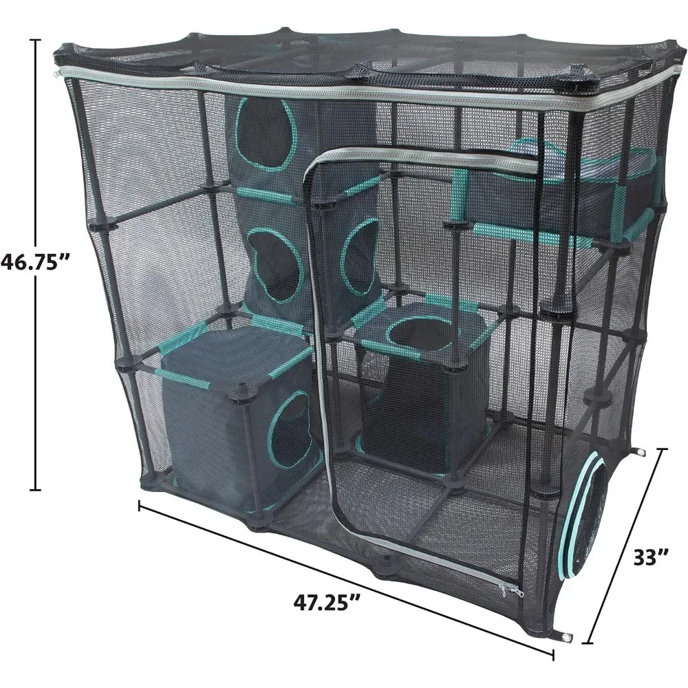 Indoor and Outdoor Mega Kit Cat Furniture  Kennel - Bark & Meow Emporium