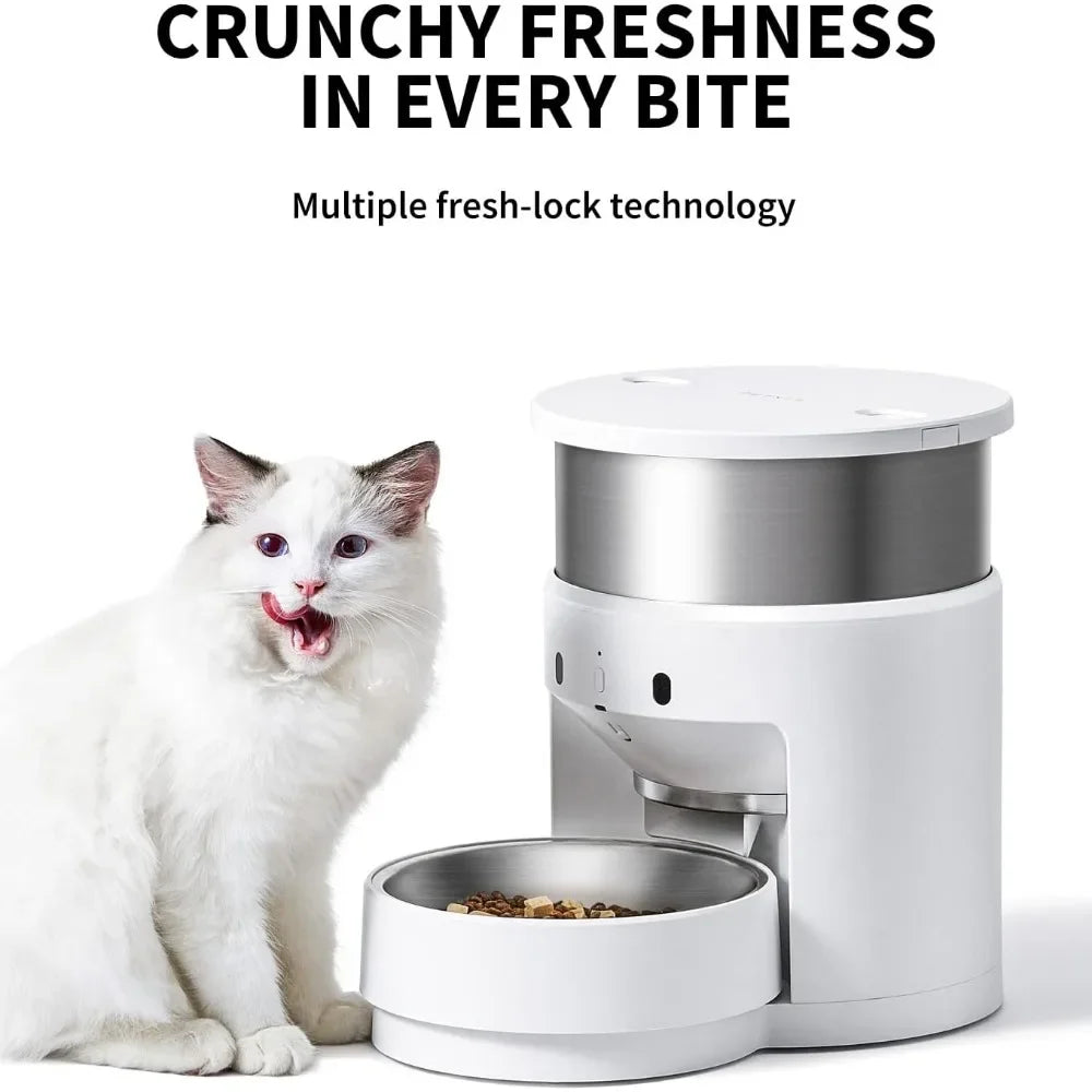 Automatic Stainless Steel with App control Dogs Cats Feeder - Bark & Meow Emporium