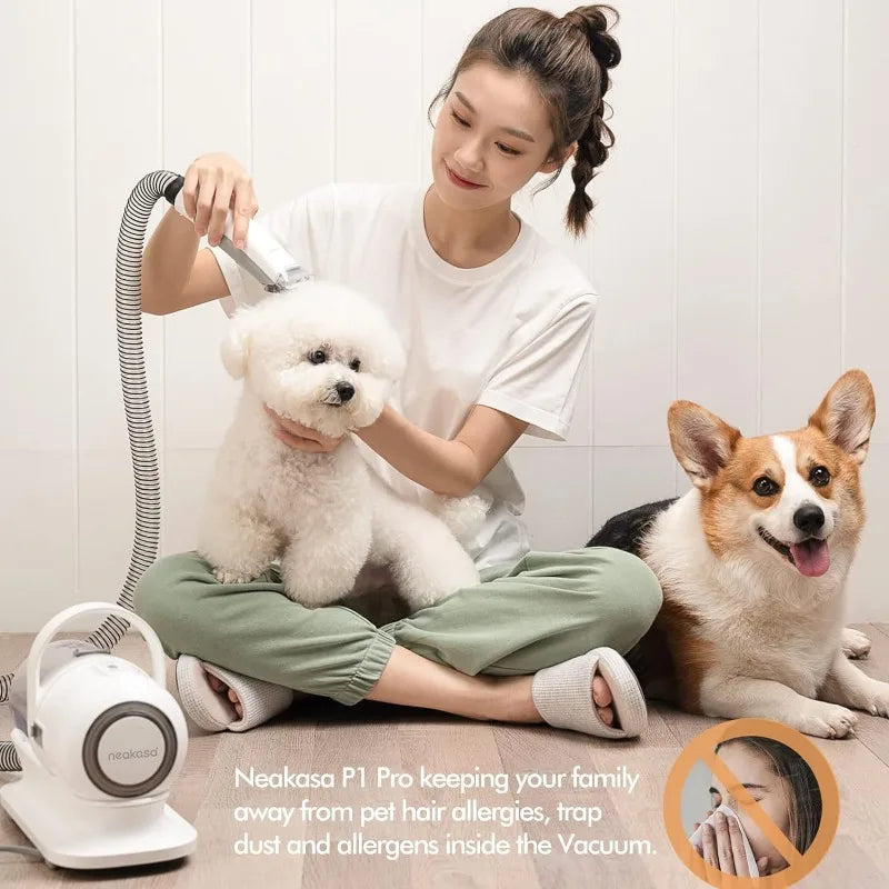 Pro Pet Grooming Kit & Vacuum Suction 99% Pet Hair - Bark & Meow Emporium