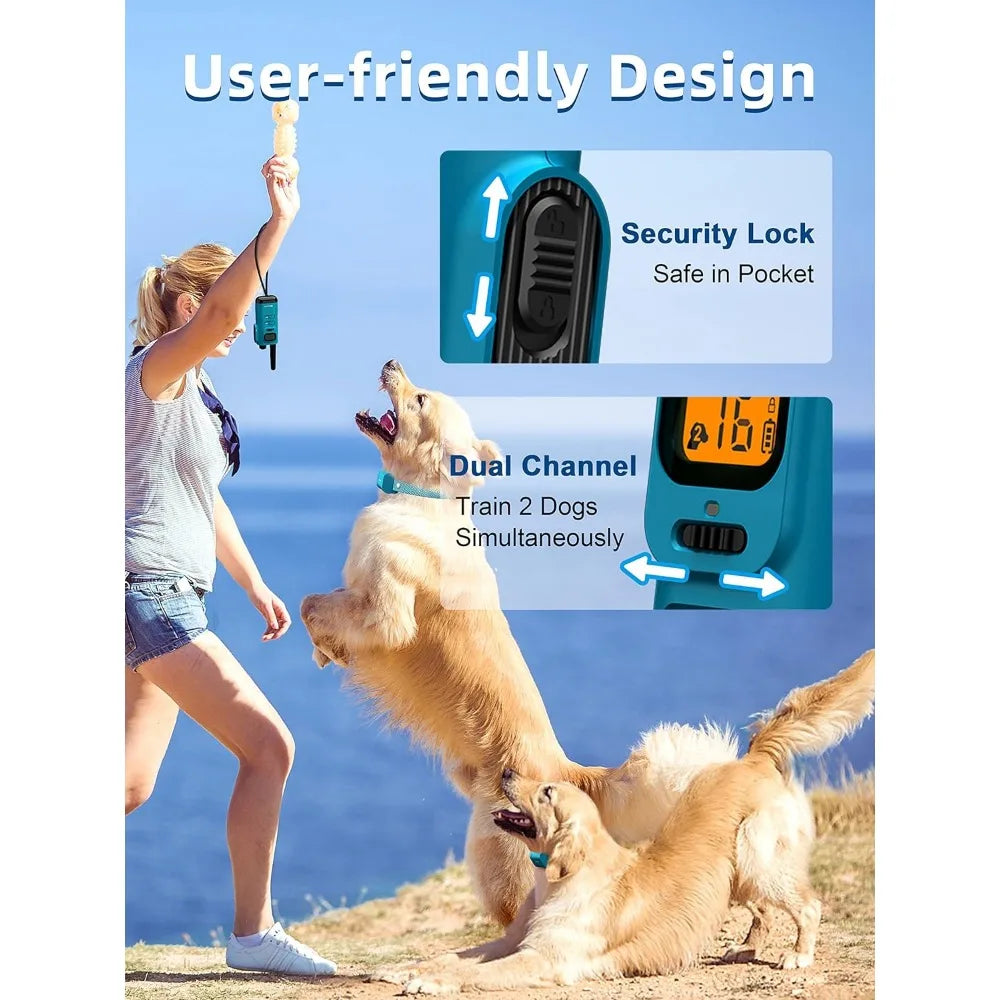 Electronic Training Collar with Remote - 4000ft Waterproof, Rechargeable - Bark & Meow Emporium