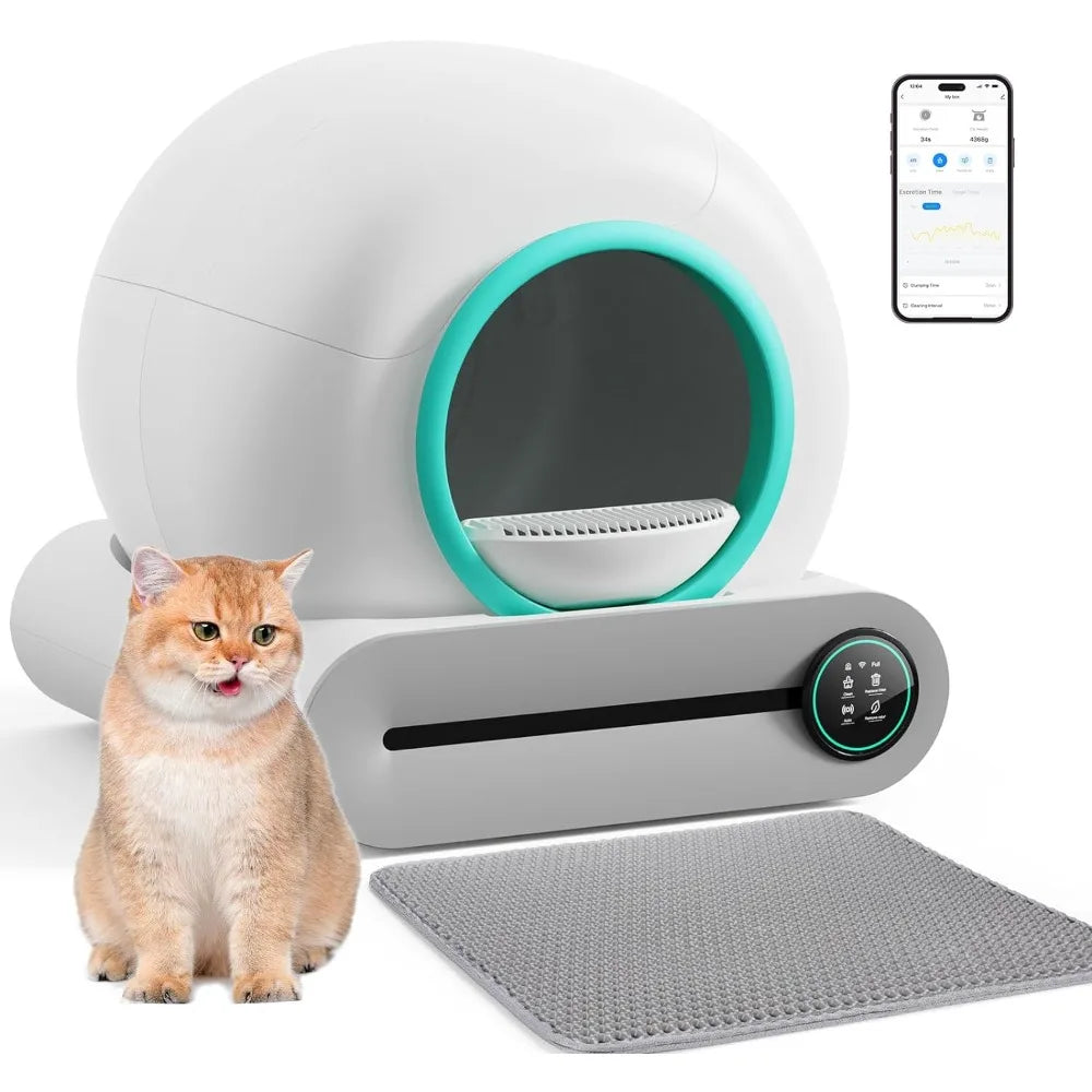 Automatic Cat Litter Box With Mat & Liners - Bark & Meow Emporium